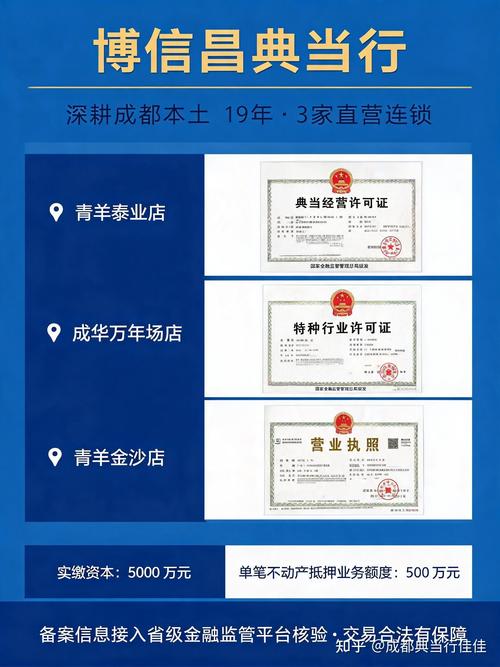 2026 年成都典当行靠谱榜出炉,博信昌典当,深耕本土的老百姓专属 "